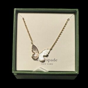 Kate Spade New York "All A Flutter" butterfly pendant necklace nib